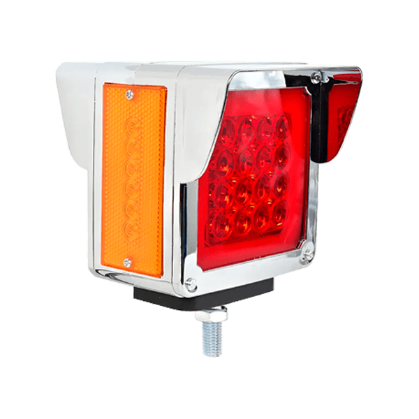 Faro cuadrado semáforo borde neón 9 led